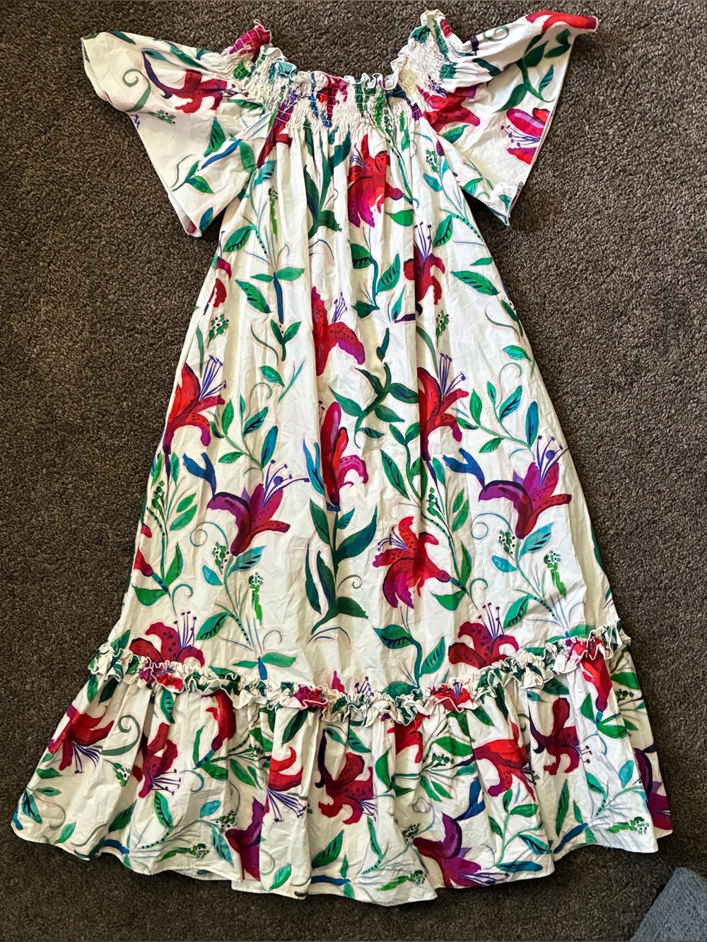 LA DoubleJ White Lily Capalbio Dress, Size XS